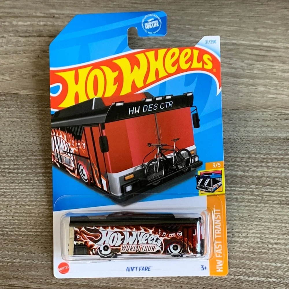 Hot Wheels Aint Fare World Tour Red Transit Bus Treasure Hunt Hotwheels 2024 New